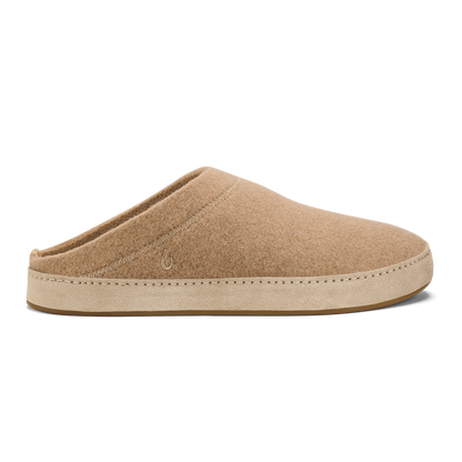 OluKai Men | Hāmani Hulu Men’s Wool Mule Slippers - Oatmeal