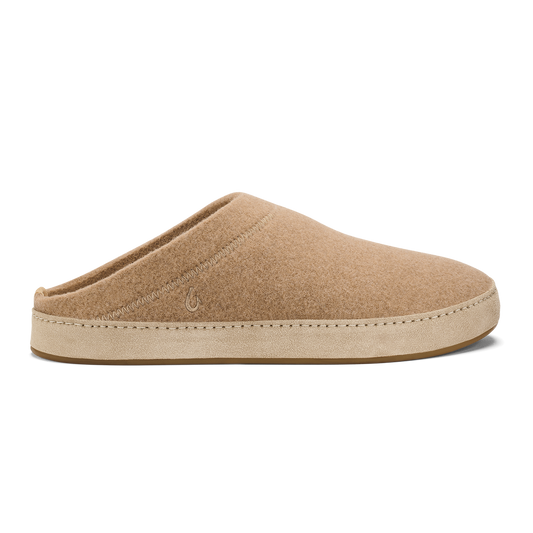 OluKai Men | Hāmani Hulu Men’s Wool Mule Slippers - Oatmeal