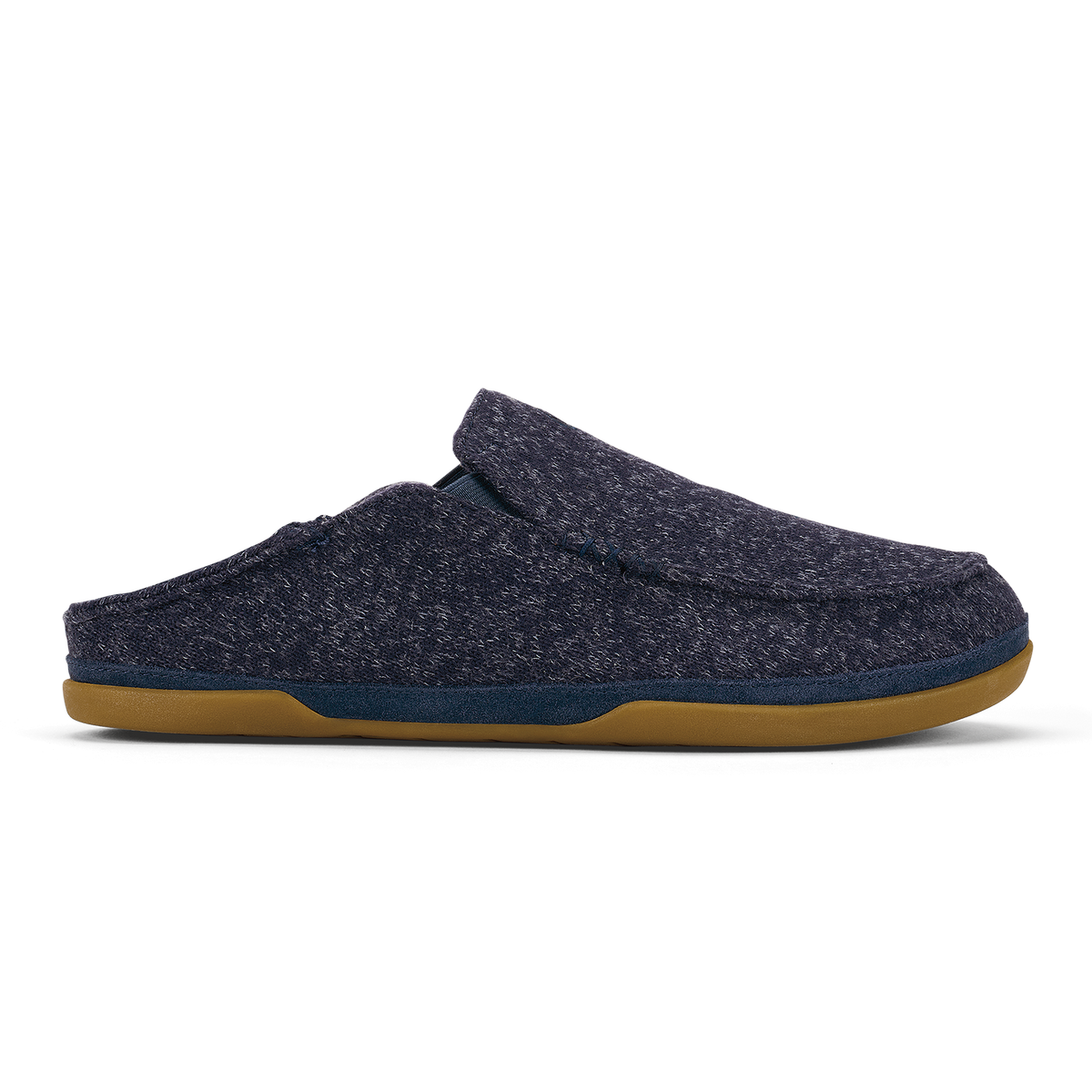 OluKai Men | Moloā Hulu Men’s Wool Slippers - Trench Blue