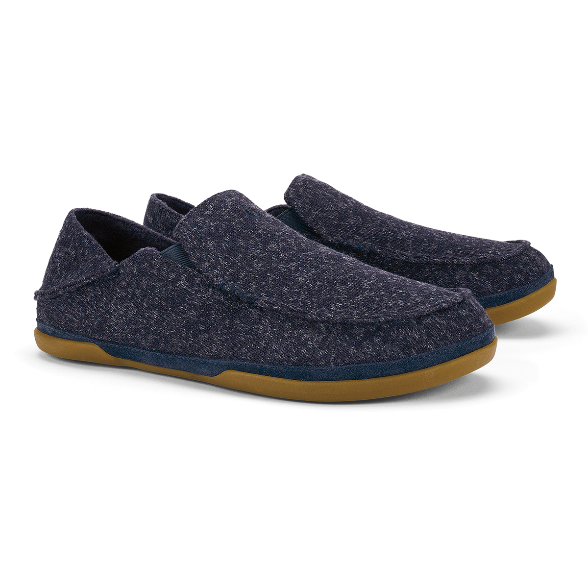 OluKai Men | Moloā Hulu Men’s Wool Slippers - Trench Blue
