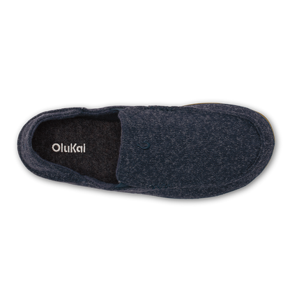 OluKai Men | Moloā Hulu Men’s Wool Slippers - Trench Blue