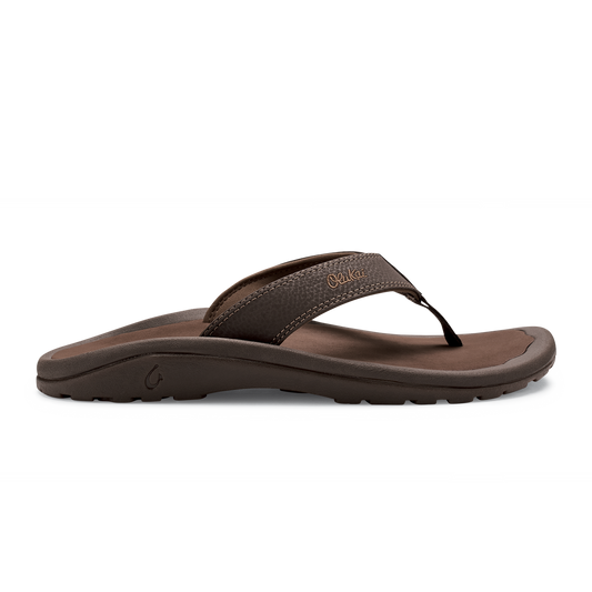 OluKai Men | ‘Ohana Men's Beach Sandals - Dark Java / Ray