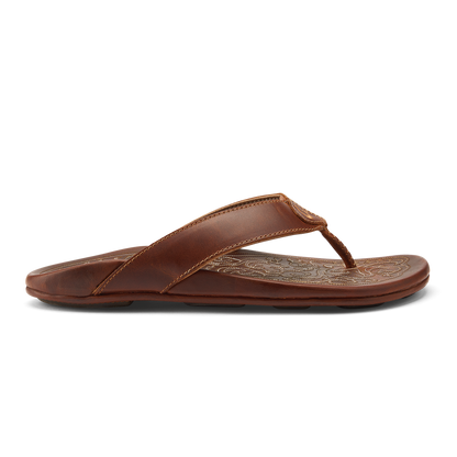 OluKai Men | Mekila Men's Full-Grain Leather Beach Sandals - Natural