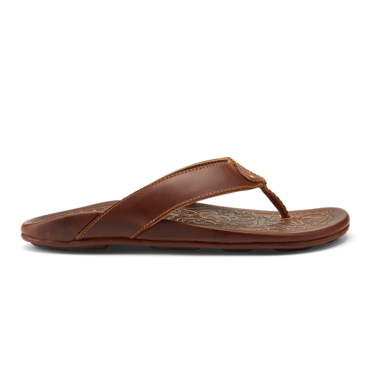 OluKai Men | Mekila Men's Full-Grain Leather Beach Sandals - Natural