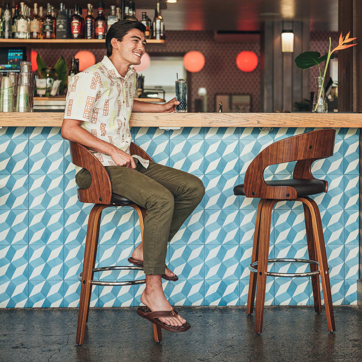 OluKai Men | Mekila Men's Full-Grain Leather Beach Sandals - Natural
