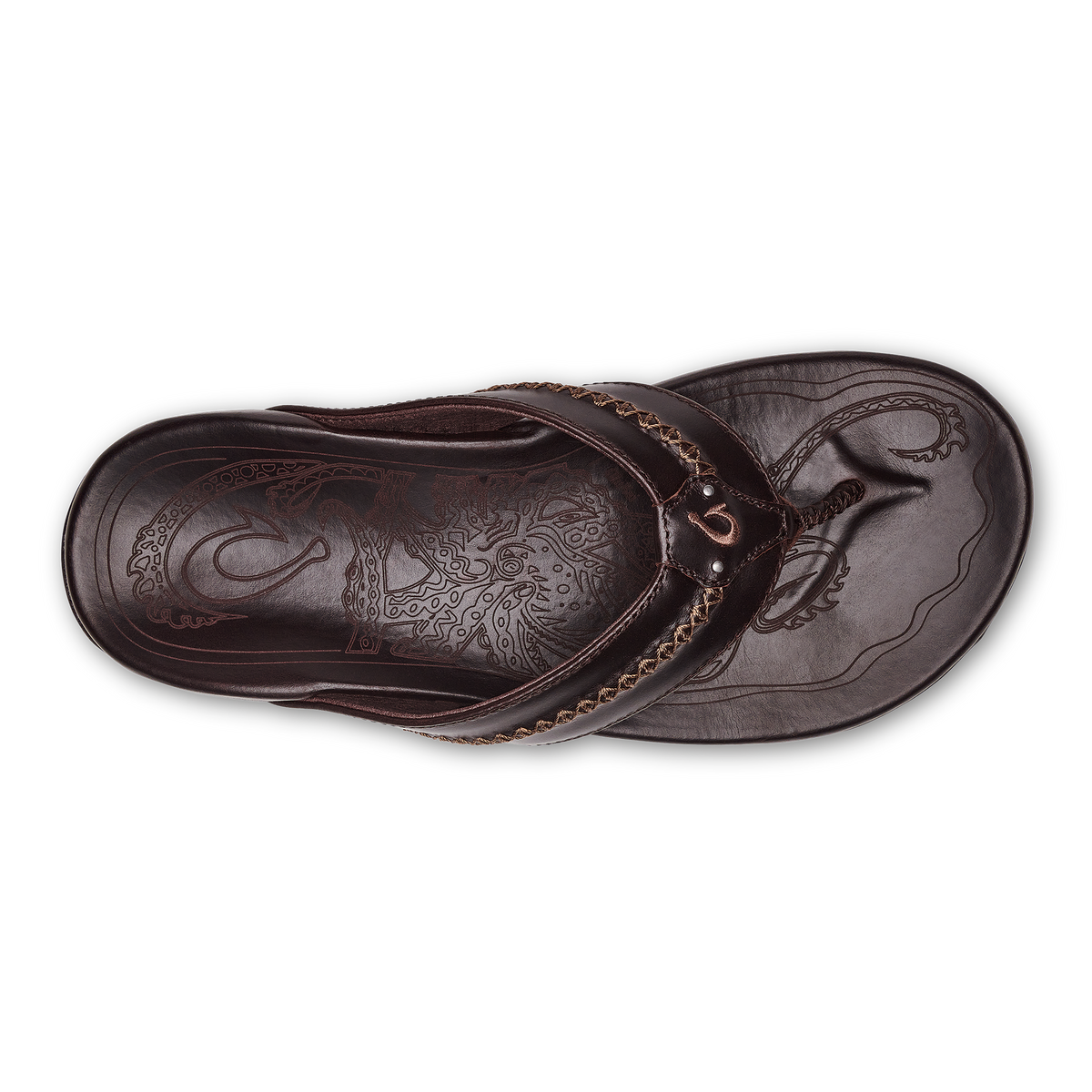 OluKai Men | Mea Ola Men's Leather Beach Sandals - Dark Java