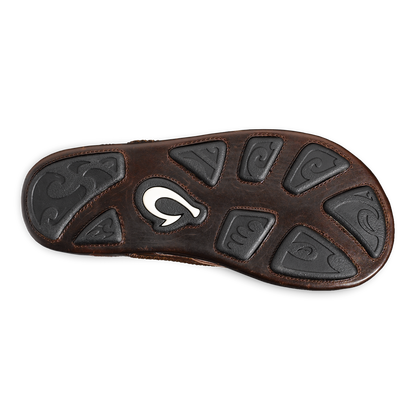 OluKai Men | Mea Ola Men's Leather Beach Sandals - Dark Java