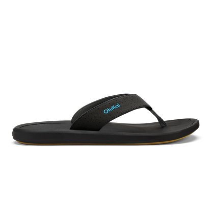 OluKai Men | Ki‘i Men’s Water Ready Beach Sandals - Lava Rock / Bold Blue