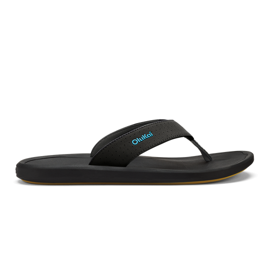 OluKai Men | Ki‘i Men’s Water Ready Beach Sandals - Lava Rock / Bold Blue