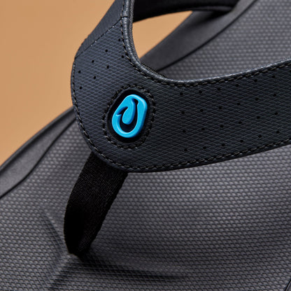 OluKai Men | Ki‘i Men’s Water Ready Beach Sandals - Lava Rock / Bold Blue