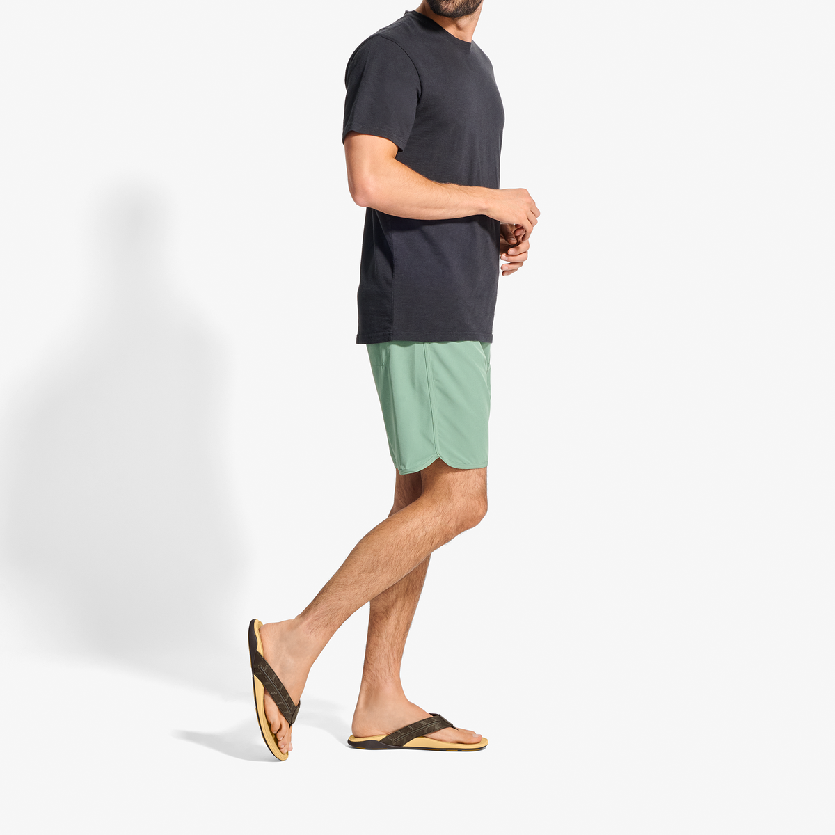 OluKai Men|New Arrivals | Tuahine Palm - Dk Java / Golden Sand