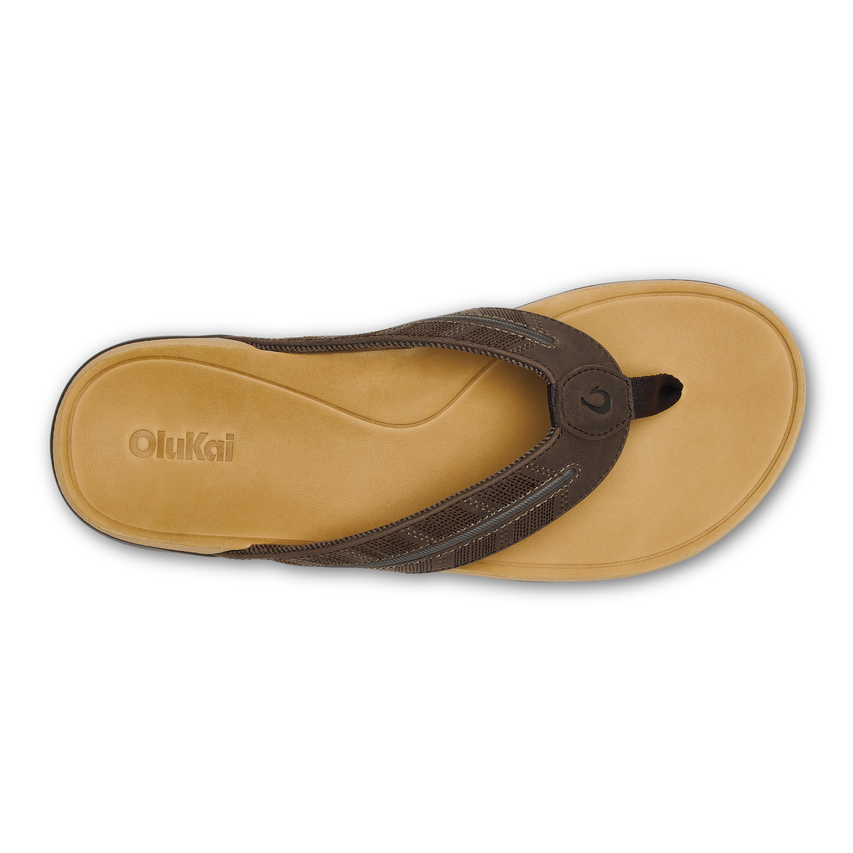 OluKai Men|New Arrivals | Tuahine Palm - Dk Java / Golden Sand