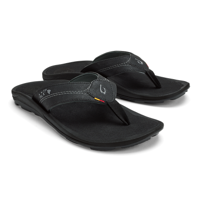OluKai Men | Kīpī Men’s Comfortable Beach Sandals - Black