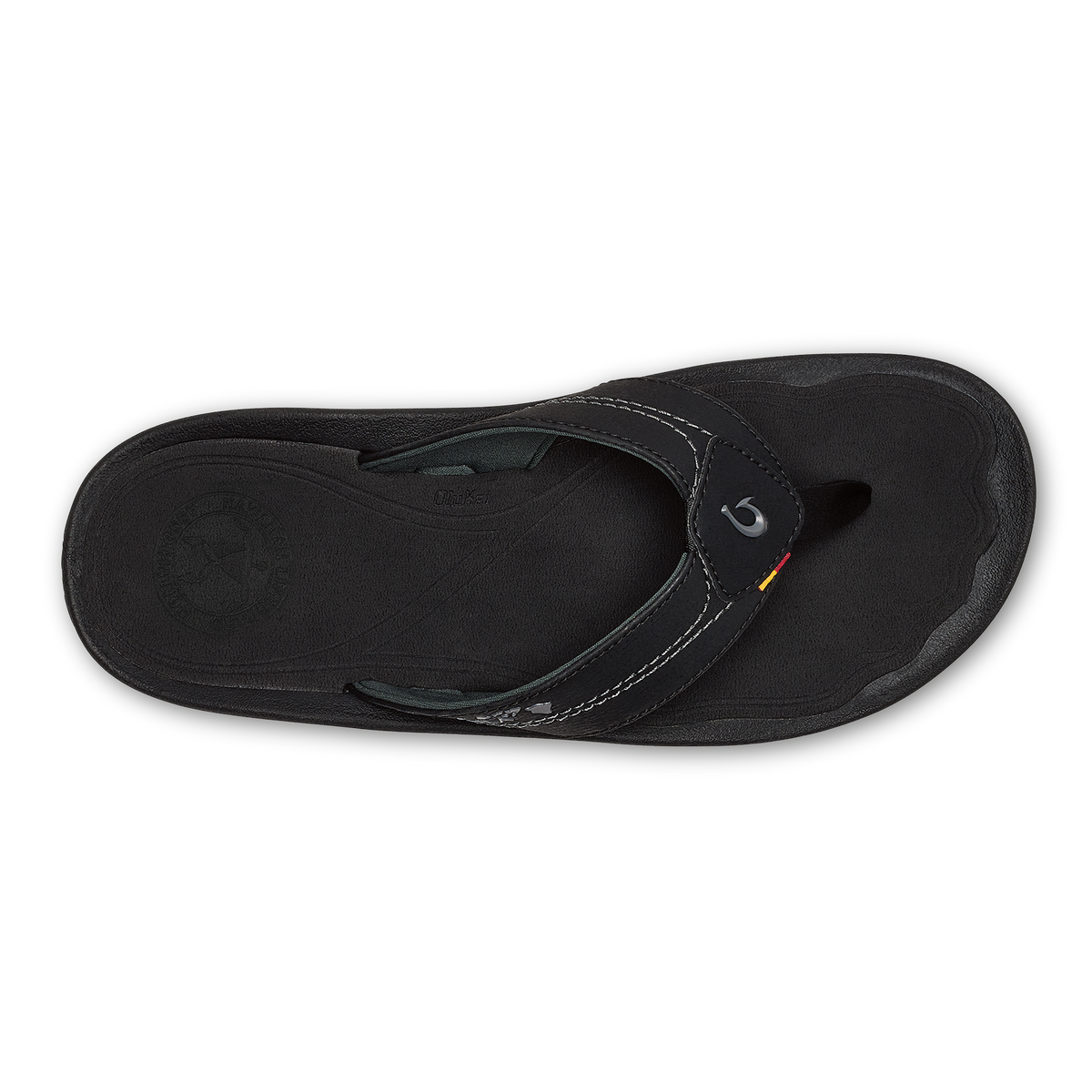 OluKai Men | Kīpī Men’s Comfortable Beach Sandals - Black