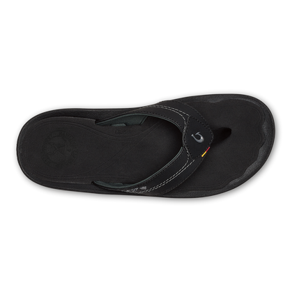 OluKai Men | Kīpī Men’s Comfortable Beach Sandals - Black