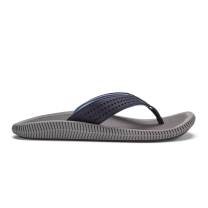 OluKai Men | Ulele Men's Beach Sandals - Blue Depth / Charcoal