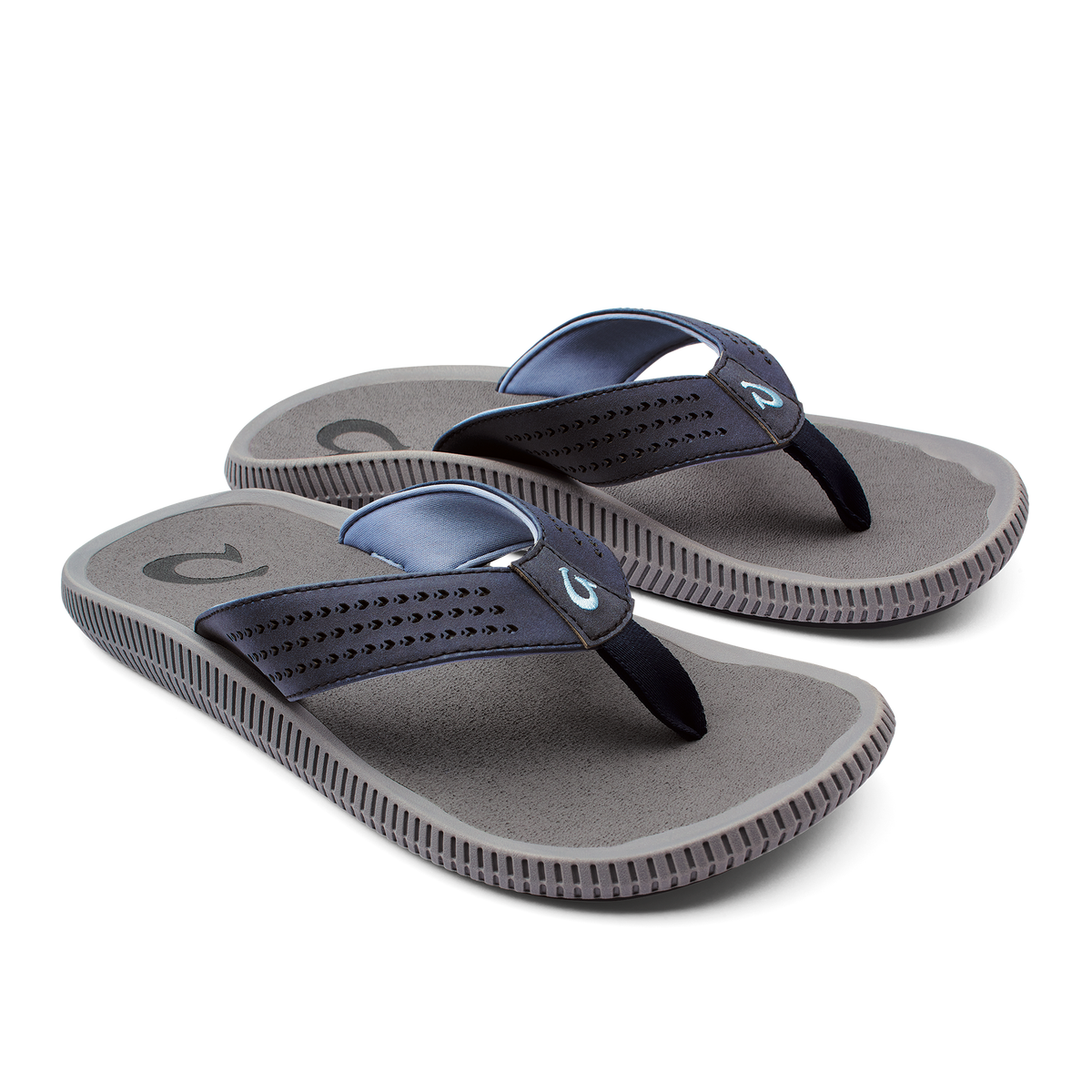 OluKai Men | Ulele Men's Beach Sandals - Blue Depth / Charcoal
