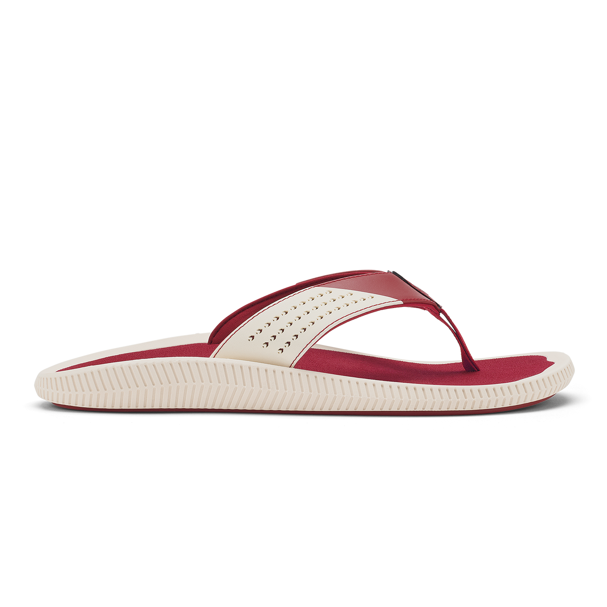 OluKai Men|New Arrivals | Ulele - Off White / Deep Red
