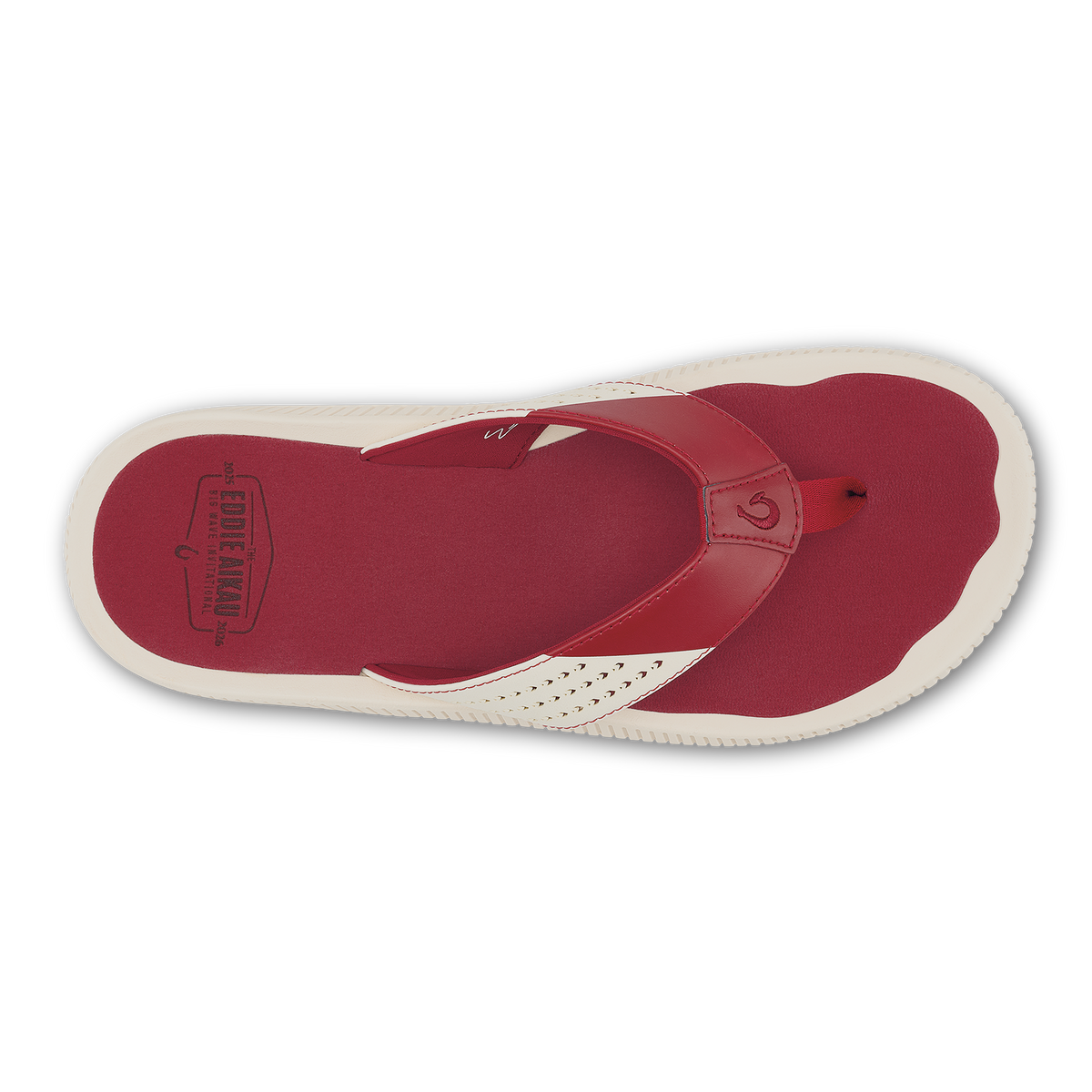 OluKai Men|New Arrivals | Ulele - Off White / Deep Red