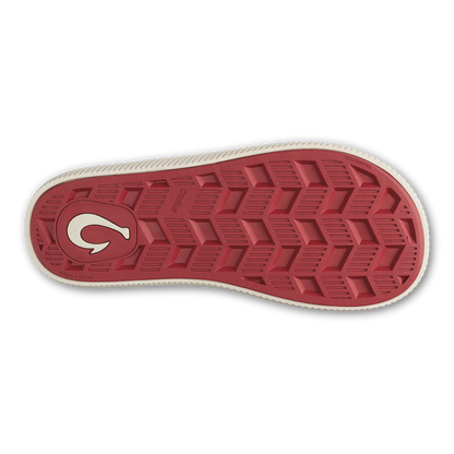 OluKai Men|New Arrivals | Ulele - Off White / Deep Red