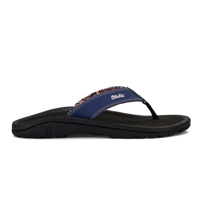 OluKai Men | ‘Ohana Men's Beach Sandals - Navy / Onyx