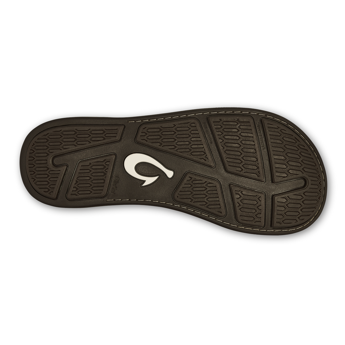 OluKai Men | Tuahine Men's Waterproof Leather Beach Sandals - Dark Wood