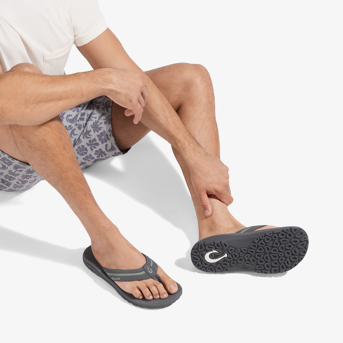 OluKai Men | 'Ohana Pālua - Tradewind Grey / Seagreen
