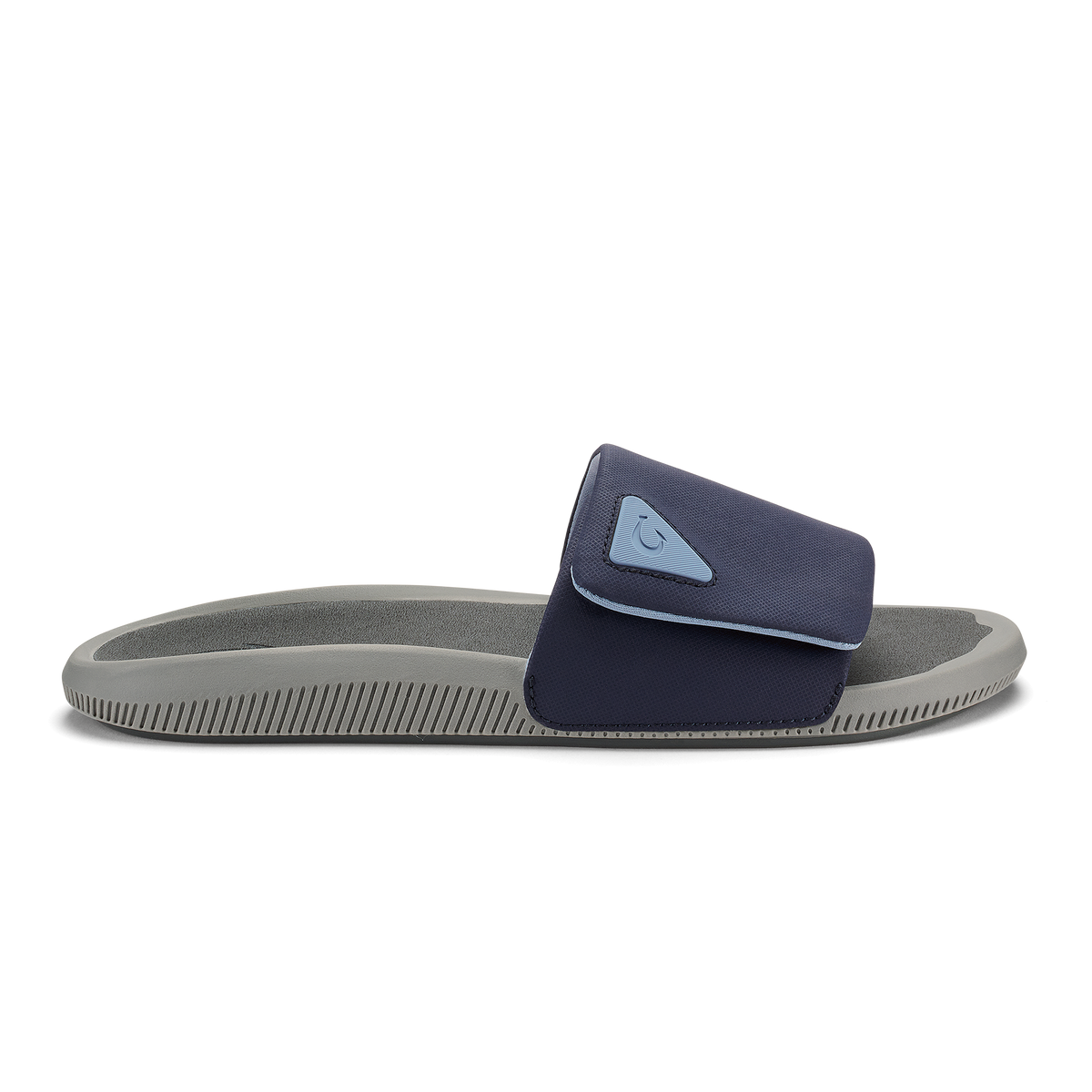 OluKai Men|New Arrivals | Ulele Slide - Blue Depth / Charcoal