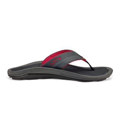 OluKai Men | Kīpī Men’s Comfortable Beach Sandals - Dark Shadow