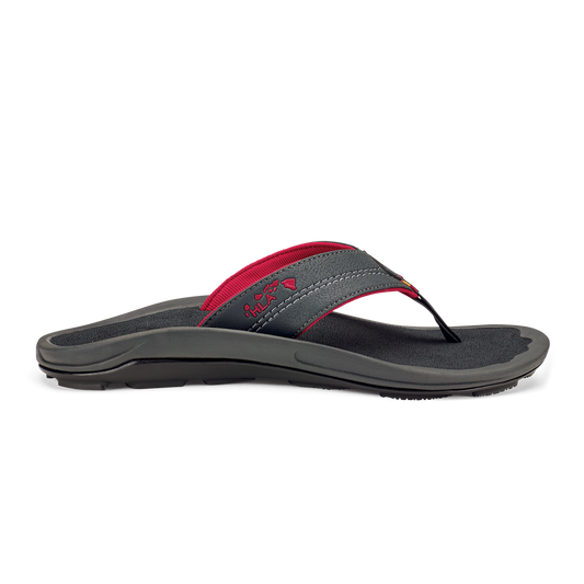 OluKai Men | Kīpī Men’s Comfortable Beach Sandals - Dark Shadow