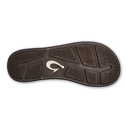 OluKai Men | Tuahine Men's Waterproof Leather Beach Sandals - Trench Blue