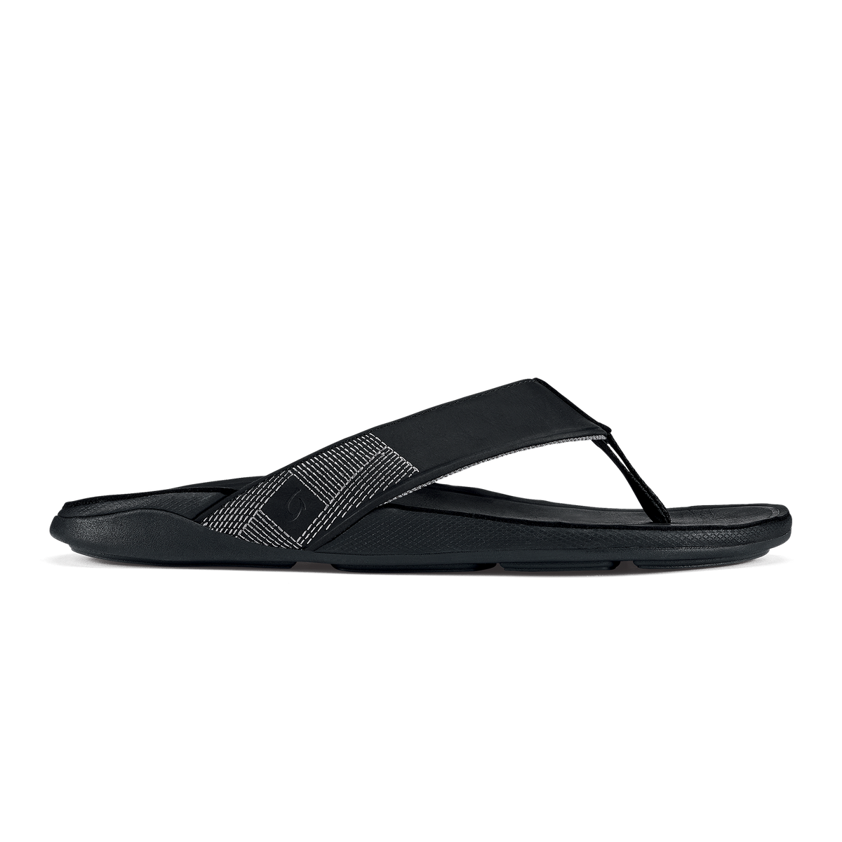 OluKai Men | Tuahine Men's Waterproof Leather Beach Sandals - Black