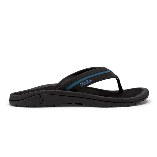 OluKai Men | ʻOhana Pālua - Black / Slate Blue
