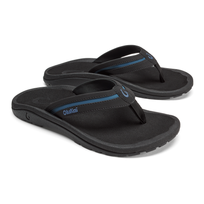 OluKai Men | ʻOhana Pālua - Black / Slate Blue