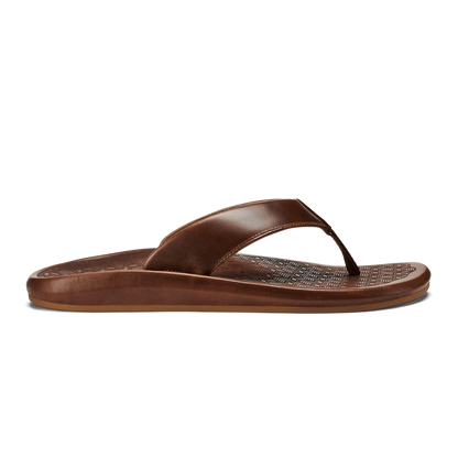 OluKai Men | ‘Ilikai Men‘s Leather Sandals - Toffee