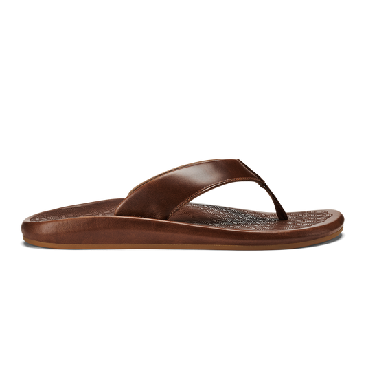 OluKai Men | ‘Ilikai Men‘s Leather Sandals - Toffee