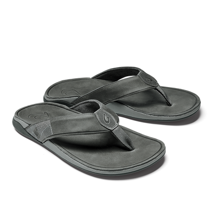 OluKai Men | Tuahine Men's Waterproof Leather Beach Sandals - Lagoon