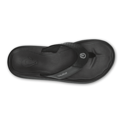 OluKai Men | Pili Men’s Waterproof Leather Sandals - Lava Rock