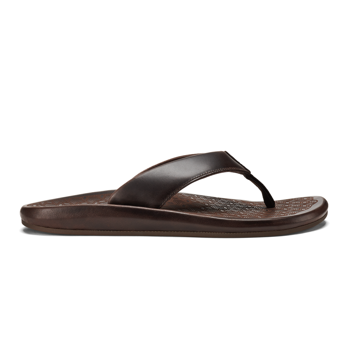 OluKai Men | ‘Ilikai Men‘s Leather Beach Sandals - Dark Wood