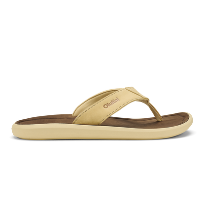 OluKai Men | Pili Men’s Waterproof Leather Sandals - Toasted Coconut / Tan