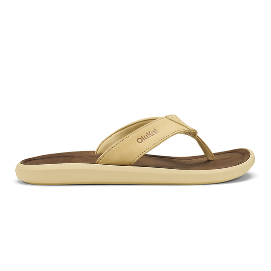 OluKai Men | Pili Men’s Waterproof Leather Sandals - Toasted Coconut / Tan