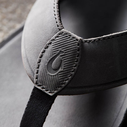 OluKai Men | Tuahine Men's Waterproof Leather Beach Sandals - Rock