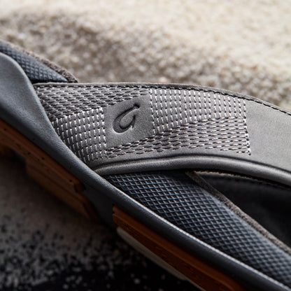 OluKai Men | Tuahine Men's Waterproof Leather Beach Sandals - Rock