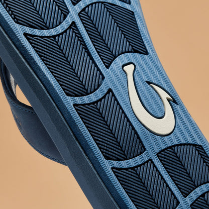 OluKai Men | Pili Men’s Waterproof Leather Sandals - Blue Fog / Coastal Blue