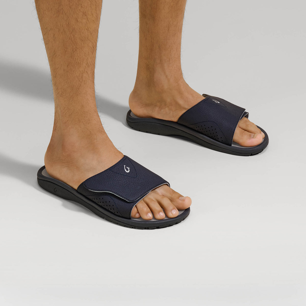 OluKai Men | OluKai Nalu Slide - Trench Blue / Charcoal | Men's Sandals