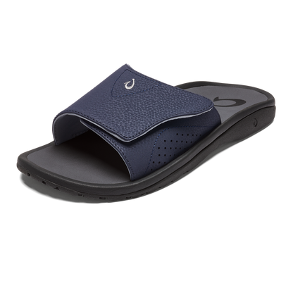 OluKai Men | OluKai Nalu Slide - Trench Blue / Charcoal | Men's Sandals