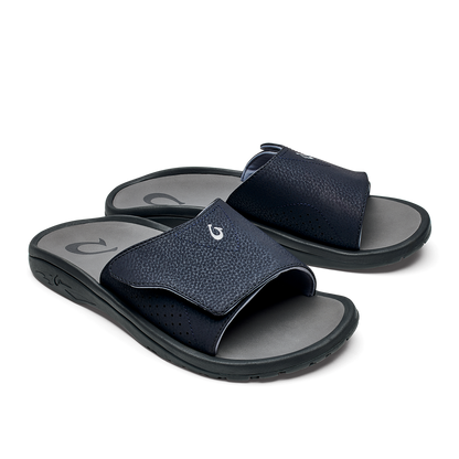 OluKai Men | OluKai Nalu Slide - Trench Blue / Charcoal | Men's Sandals