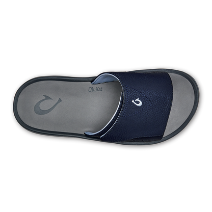 OluKai Men | OluKai Nalu Slide - Trench Blue / Charcoal | Men's Sandals