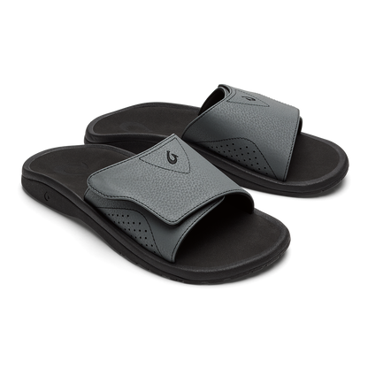 OluKai Men|New Arrivals | Nalu Slide - Rock / Black