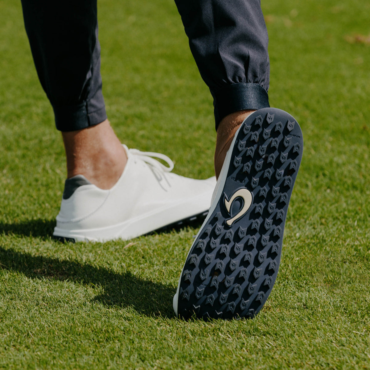 OluKai Men | Wai‘alae Men’s Waterproof Leather Golf Shoes - White